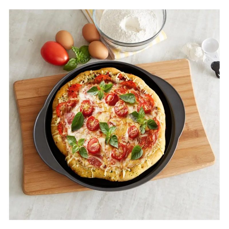 WeHome Teglia da forno acciaio antiaderente per pizza tonda 33cm fo...