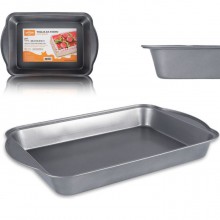 Teglia lasagnera da forno acciaio anti aderente rettangolare pizza varie misure