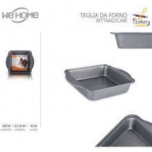 Teglia lasagnera da forno acciaio anti aderente rettangolare pizza varie misure