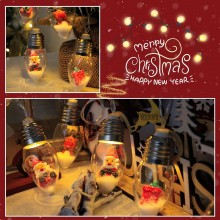 Catena luminosa natalizia tenda 6m LED 40 lampadine luce calda e personaggi