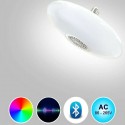 Lampadina LED bluetooth ufo luce bianca RGB lampada 48W cassa altoparlante music