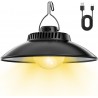 Lampada campeggio LED plafoniera ricaricabile luce calda 3000K Port...