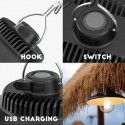 Lampada campeggio LED plafoniera ricaricabile luce calda 3000K Portatile gancio