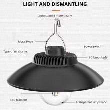 Lampada Campeggio LED Plafoniera Ricaricabile Luce Calda