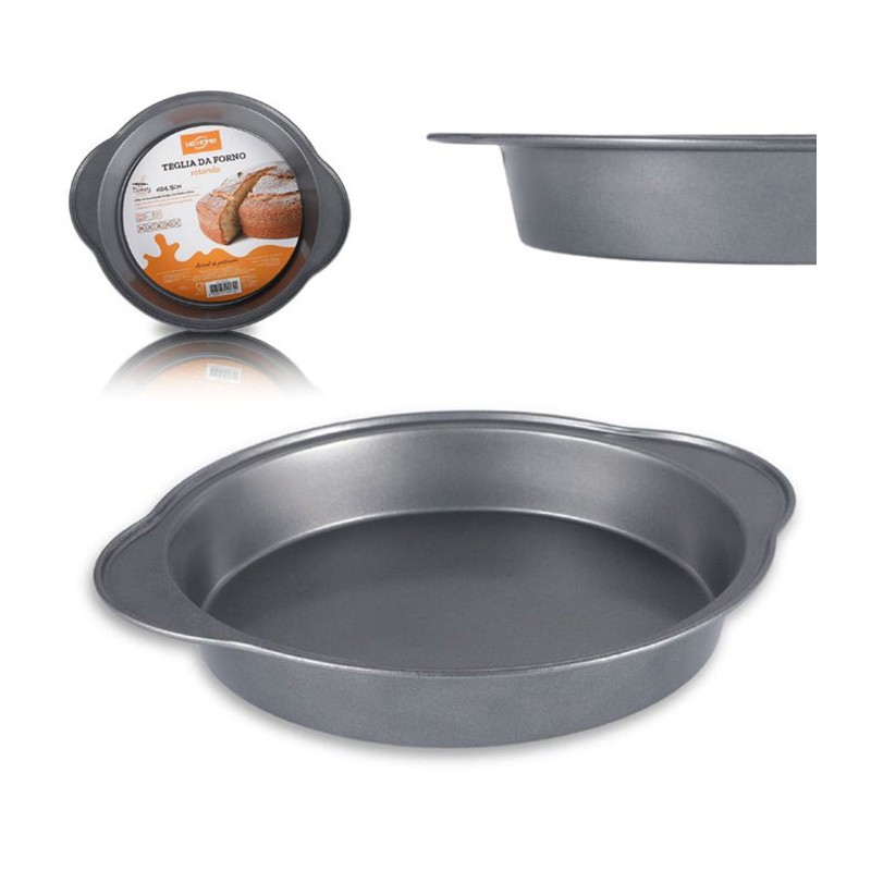 Forma stampo da forno tortiera in acciaio anti aderente teglia 24.5cm pastiera