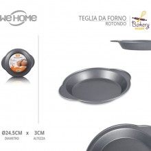 Forma stampo da forno tortiera in acciaio anti aderente teglia 24.5cm pastiera