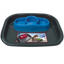 Vassoio Con Ciotole per cibo per cani e gatti antisporco per animali domestici 