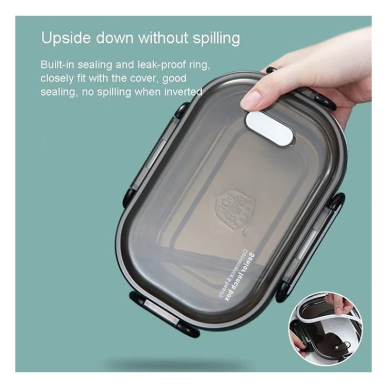 Portavivande Ermetico 1.7l Contenitore Inox Contenitore Porta Pranz...