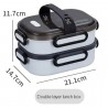 Portavivande Ermetico 1.7l Contenitore Inox Contenitore Porta Pranz...