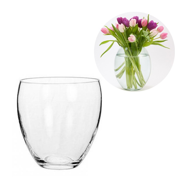 Vaso In Vetro Trasparente per fiori piante vasi decorativi elegante due misure