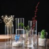 Vaso Cilindro In Vetro Trasparente 16x12 Cm per fiori piante decora...