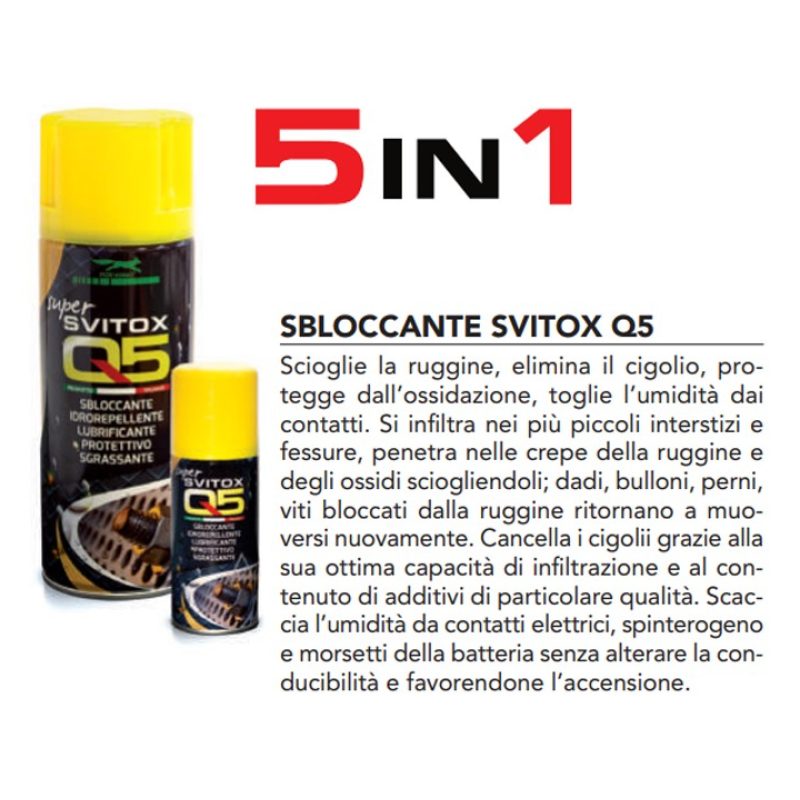Fox Italy Spray SVITOX Q5 400ml multiuso lubrificante sbloccante id...