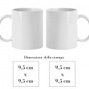 Tazza Personalizzata in Ceramica Bianca 350 ml con Foto o Dedica, Stampa DTF Lavabile, Idea Regalo