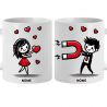 Printolo Coppia di Tazze in Ceramica Bianca Personalizzabili 350ml ...