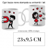 Printolo Coppia di Tazze in Ceramica Bianca Personalizzabili 350ml ...