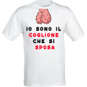 Maglietta UomoT-Shirt Personalizzata con Stampa Frontale Divertente, per Addio al Celibato,Idea Regalo Matrimonio