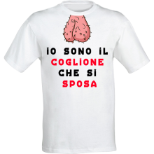 Maglietta UomoT-Shirt Personalizzata con Stampa Frontale Divertente, per Addio al Celibato,Idea Regalo Matrimonio