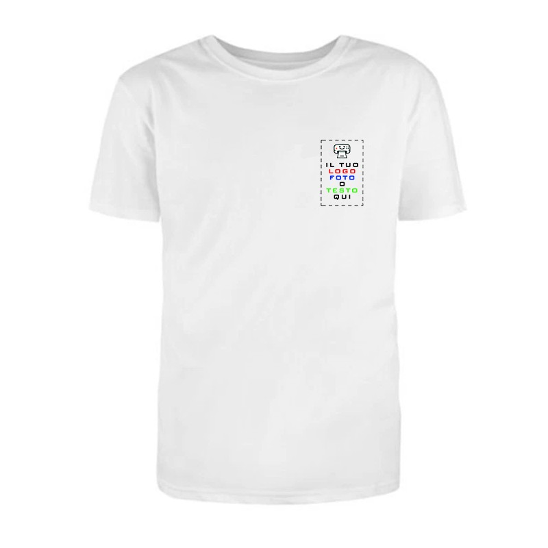 Maglietta Personalizzata,T-Shirt da Personalizzare con Stampa sul cuore,con Foto Loghi e Scritte