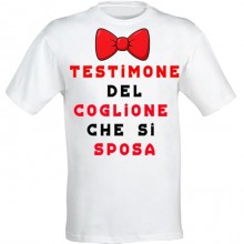 Maglietta UomoT-Shirt Personalizzata con Stampa Frontale Divertente, per Addio al Celibato,Idea Regalo Matrimonio