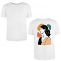 Maglietta Personalizzabile,T-Shirt da Personalizzare con Stampa DTF sul retro, personalizza con Foto Loghi e Scritte