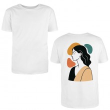 Maglietta Personalizzabile,T-Shirt da Personalizzare con Stampa DTF sul retro, personalizza con Foto Loghi e Scritte
