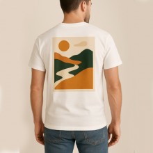 Maglietta Personalizzabile,T-Shirt da Personalizzare con Stampa DTF sul retro, personalizza con Foto Loghi e Scritte
