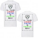 Maglietta Personalizzata,T-Shirt da Personalizzare con Stampa Fronte Retro, personalizza con Foto Loghi e Scritte