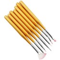 7 pennelli nail art ricostruzione unghie mani kit decorazione manicure piedi