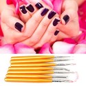 7 pennelli nail art ricostruzione unghie mani kit decorazione manicure piedi