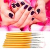 7 pennelli nail art ricostruzione unghie mani kit decorazione manicure piedi
