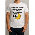 T-Shirt Meme Hai Fatto la Fota in Cotone Bianco, Stampa DTF Made in Italy, Maglietta Divertente