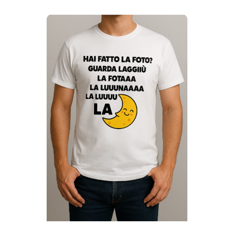 Printolo T-Shirt Meme Hai Fatto la Fota in Cotone Bianco, Stampa DT...