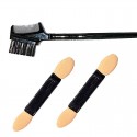 Kit pennello pettine sopracciglia ciglia make up trucco occhi ombretto crema