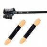 Kit pennello pettine sopracciglia ciglia make up trucco occhi ombretto crema