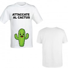 T-shirt divertente personalizzata in cotone bianco 100% stampa DTF Made in Italy idea regalo originale unisex premium