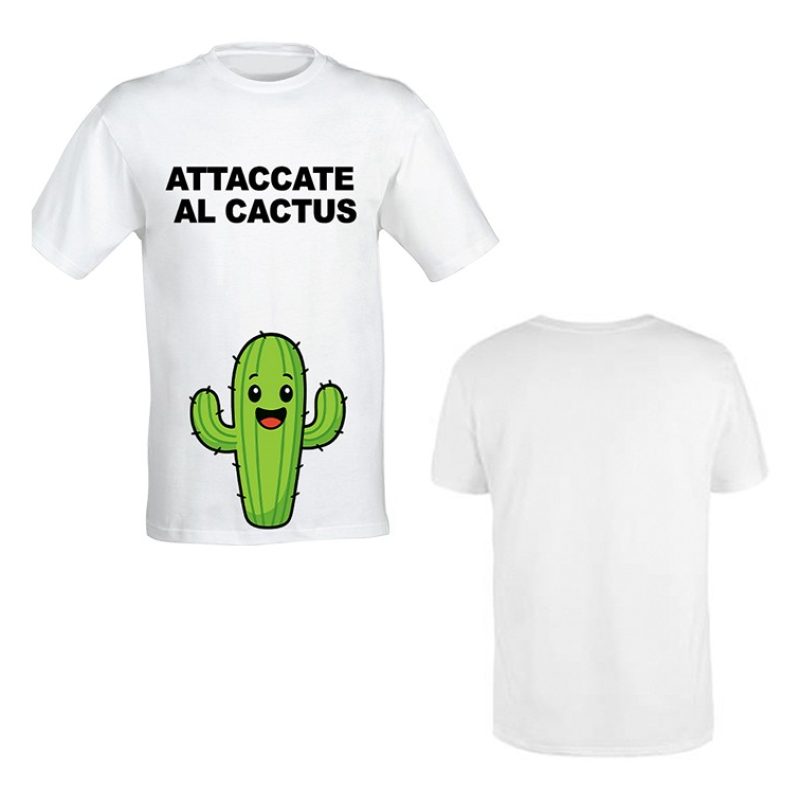 Printolo T-shirt divertente personalizzata in cotone bianco 100% st...