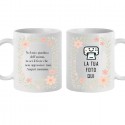 Tazza personalizzata mamma in ceramica bianca con foto e dedica stampata su entrambi i lati idea regalo originale