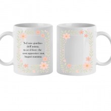 Tazza personalizzata mamma in ceramica bianca con foto e dedica stampata su entrambi i lati idea regalo originale