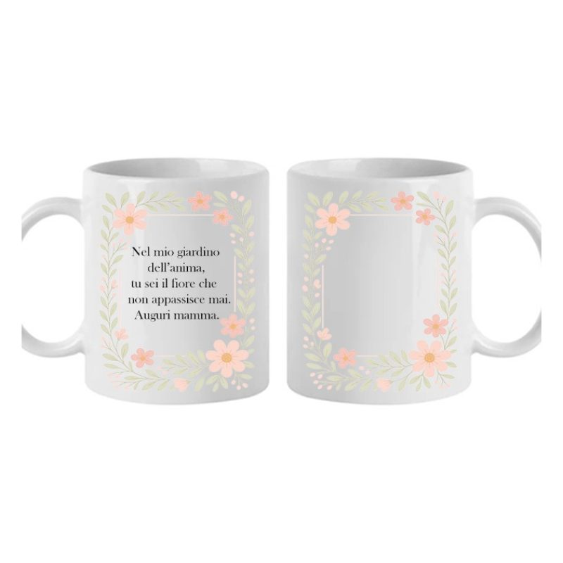 Printolo Tazza personalizzata mamma in ceramica bianca con foto e d...