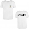 Printolo T-shirt STAFF personalizzata in cotone bianco 100% con nom...