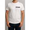 Printolo T-shirt STAFF personalizzata in cotone bianco 100% con nom...
