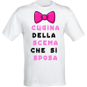 Maglietta Donna T-Shirt Personalizzata con Stampa Divertente, per Addio al Nubilato Idea Regalo Matrimonio Sposa