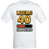 Printolo T-shirt compleanno 40 anni Livello 40 Completato in cotone...