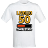 Printolo T-shirt compleanno 50 anni Livello 50 Completato in cotone...