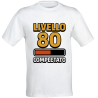 Printolo T-shirt compleanno 80 anni Livello 80 Completato in cotone...