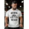 Printolo Maglietta No Pain No Gain, T-Shirt Motivazionale per Pales...