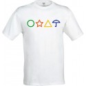 Maglietta Gamer Simbolo Cerchio Triangolo Ombrello e Stella, T-Shirt Game Manica Corta, Idea Regalo Amanti del Genere