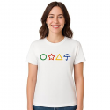 Maglietta Gamer Simbolo Cerchio Triangolo Ombrello e Stella, T-Shirt Game Manica Corta, Idea Regalo Amanti del Genere