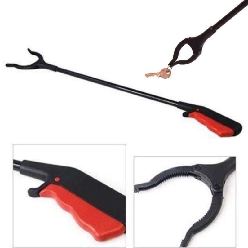 Bastone con pinza prolunga braccio 80 cm recupera oggetti asta prensile a leva