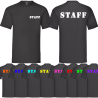Printolo T-shirt STAFF personalizzabile in cotone nero con stampa D...